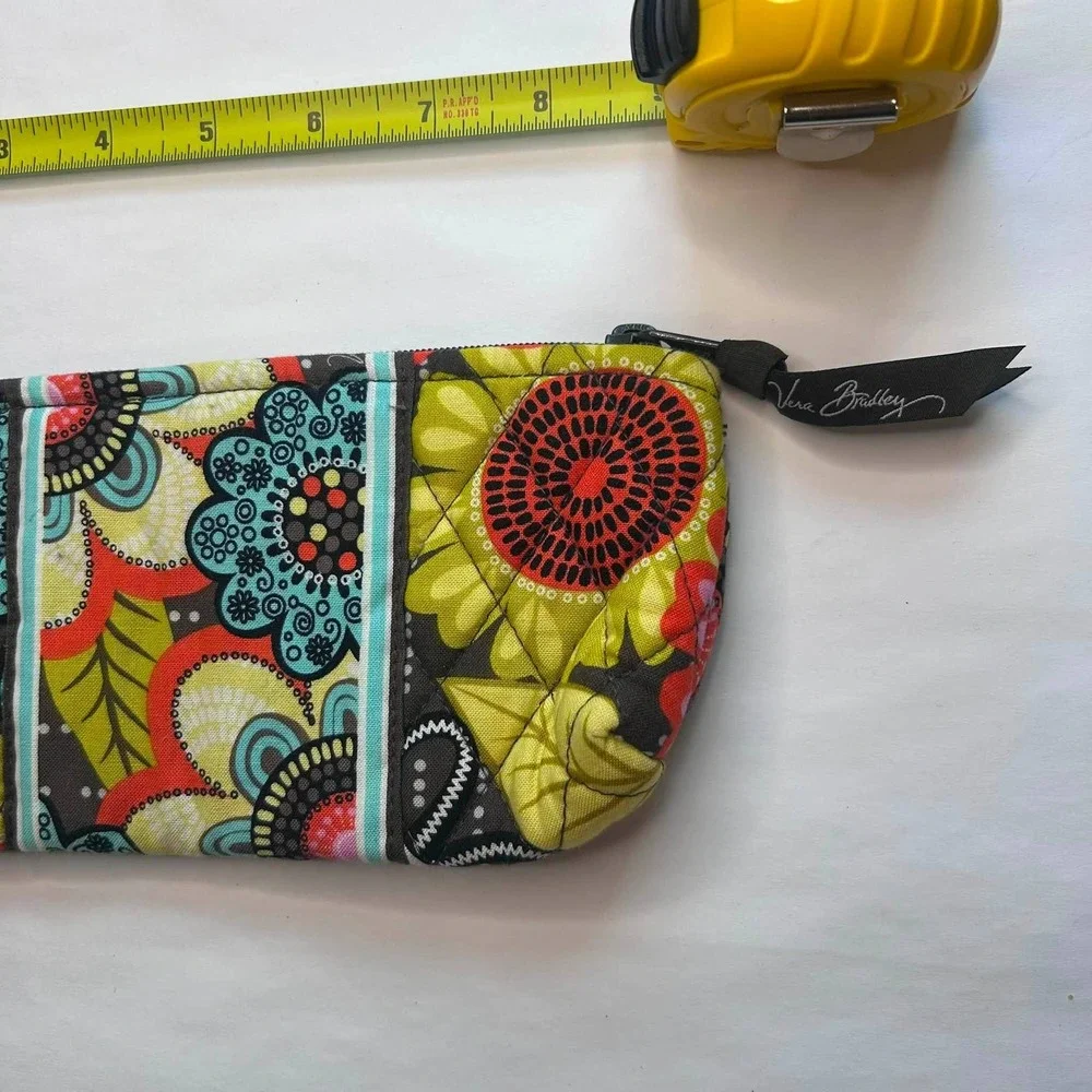Vera Bradley Pencil Case Women OS Multicolor Sun Valley Floral Quilted Pouch